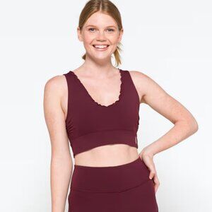 FP Movement by Free People Hearts Aflutter Reversible Brami | Size L | Burgundy